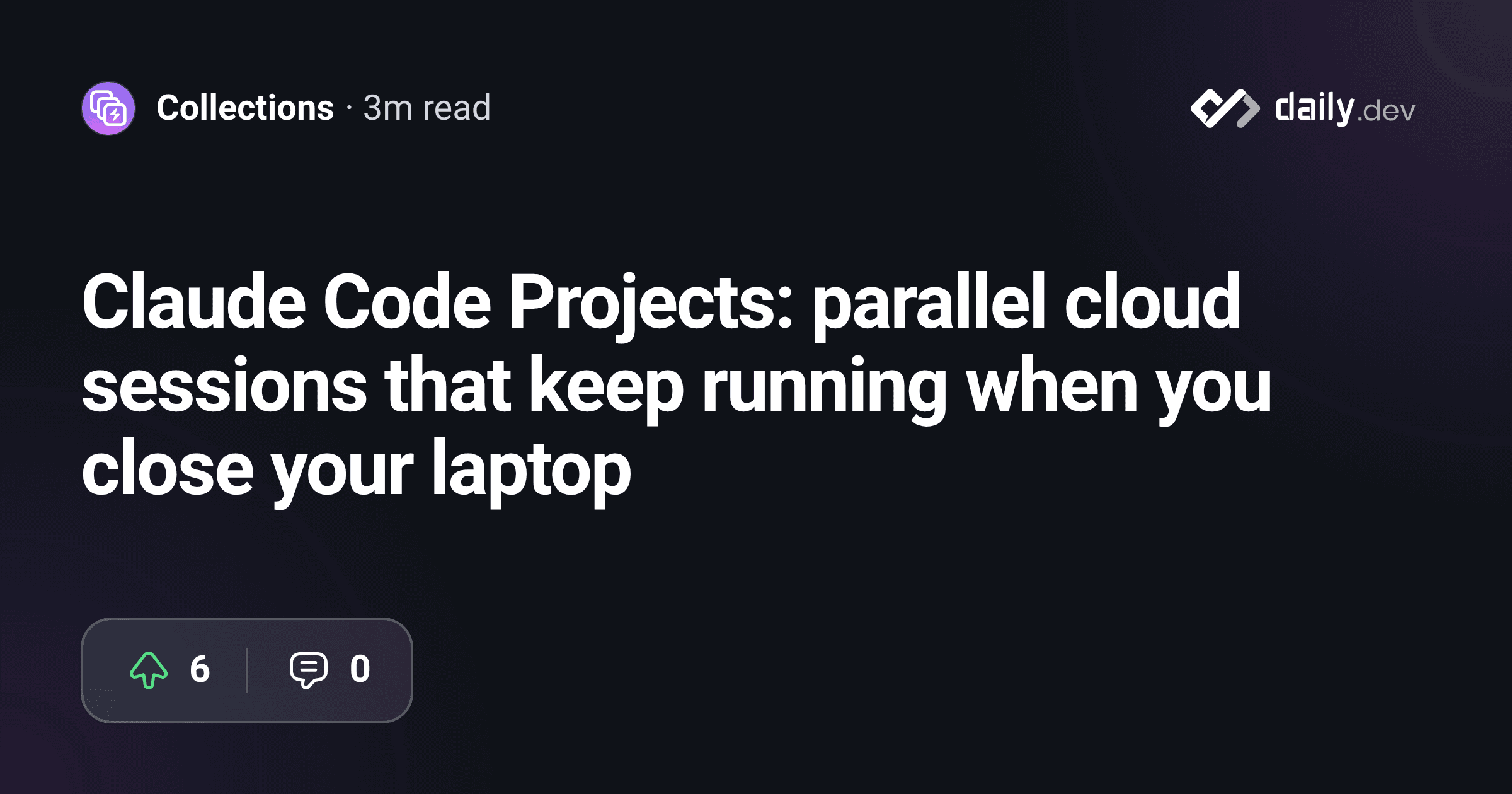 Claude Code Projects: parallel cloud sessions that keep running when you close your laptop