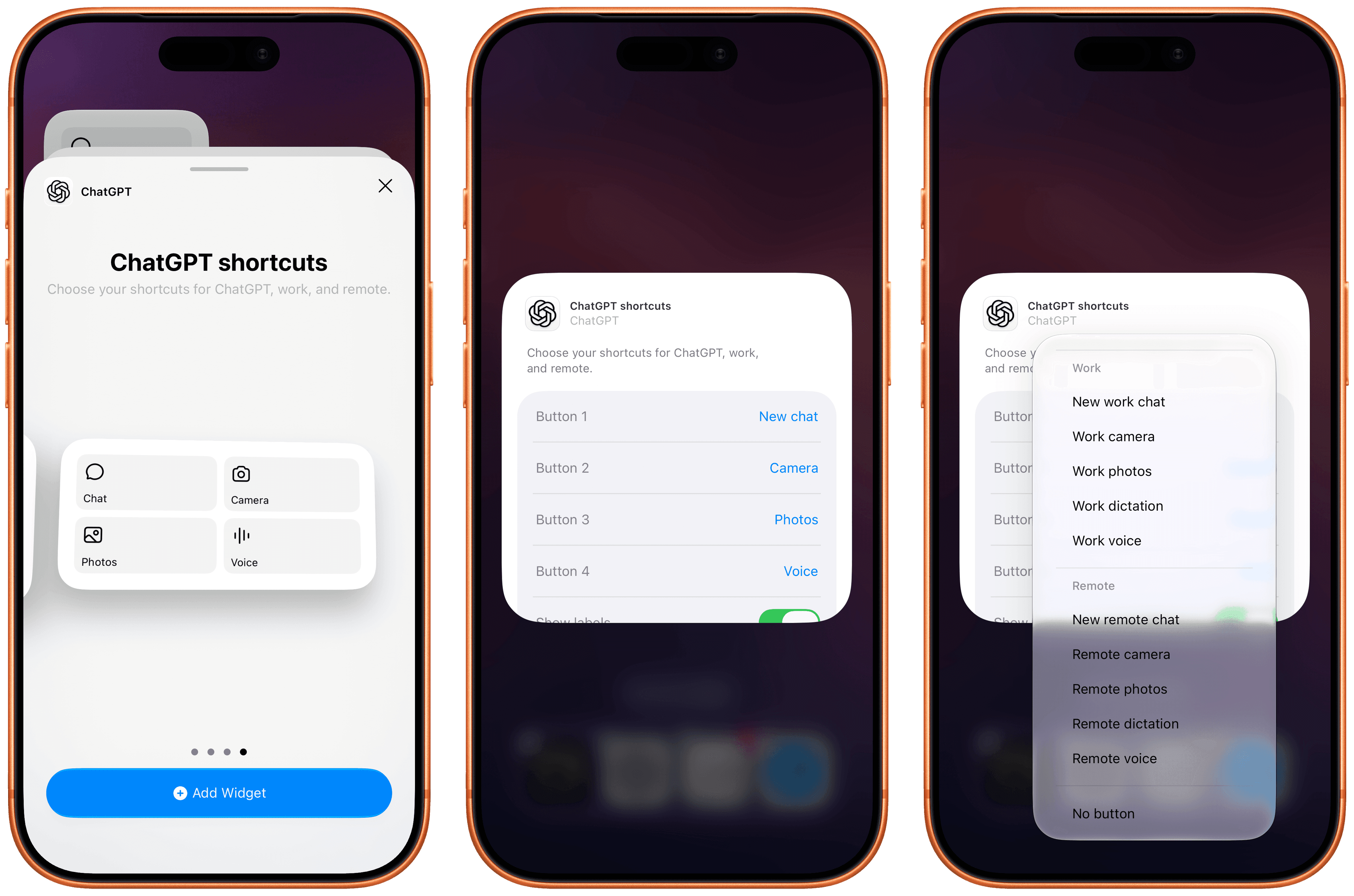 OpenAI Updates ChatGPT for iOS with Customizable Widgets for ChatGPT Work and Codex Remote