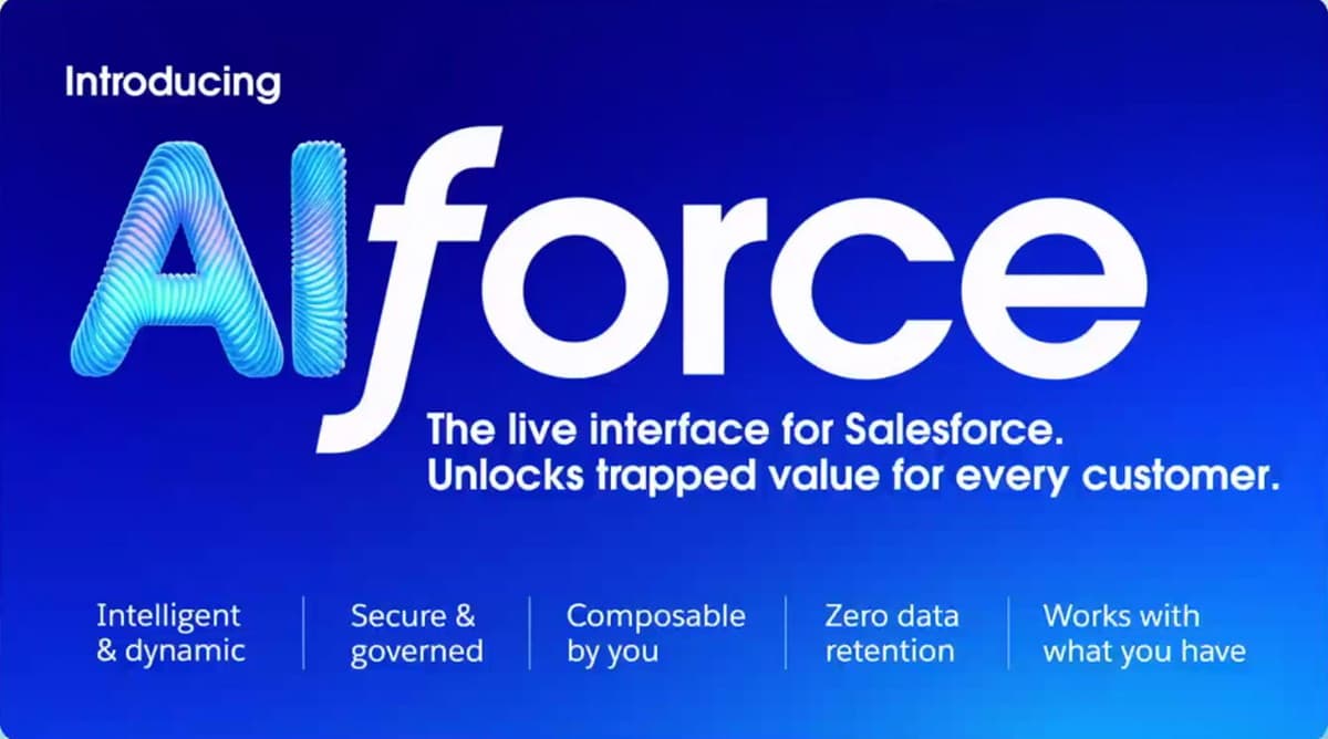 Salesforce、年次イベント「Dreamforce」において新UX層「AIforce」やNVIDIAとの協業によるCRM向けAIモデル「Koa」を発表