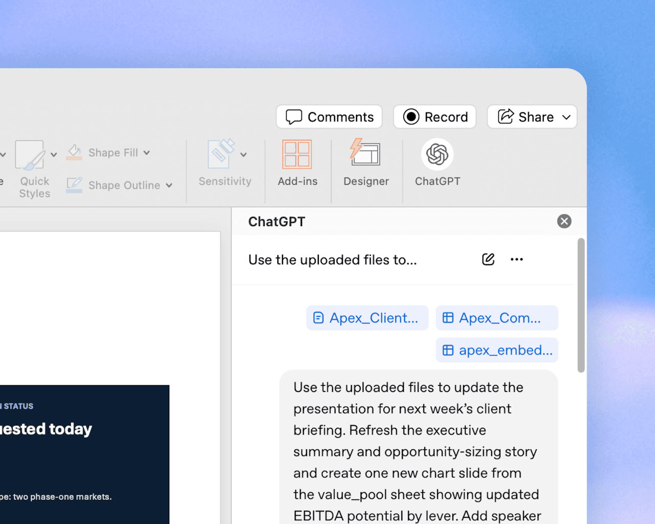 「ChatGPT」が「PowerPoint」のアドインに、無料プランを含む全プランでベータ提供／プレゼンの作成・編集をAIが支援、「ChatGPT for Excel」に続くOffice向けの第2弾 - forest.watch.impress.co.jp