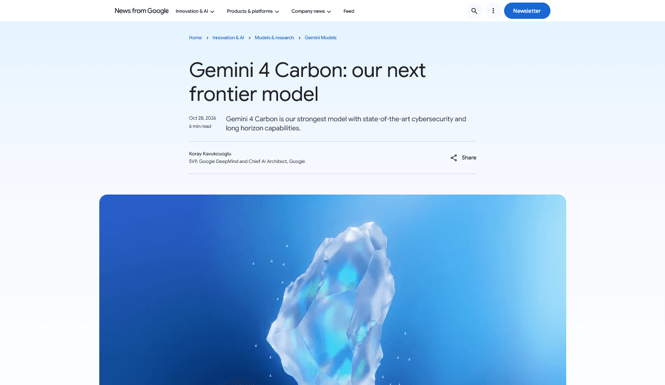 Google、Gemini 4 Carbonを発表 ——長時間の開発作業と脆弱性の発見・修正を強化