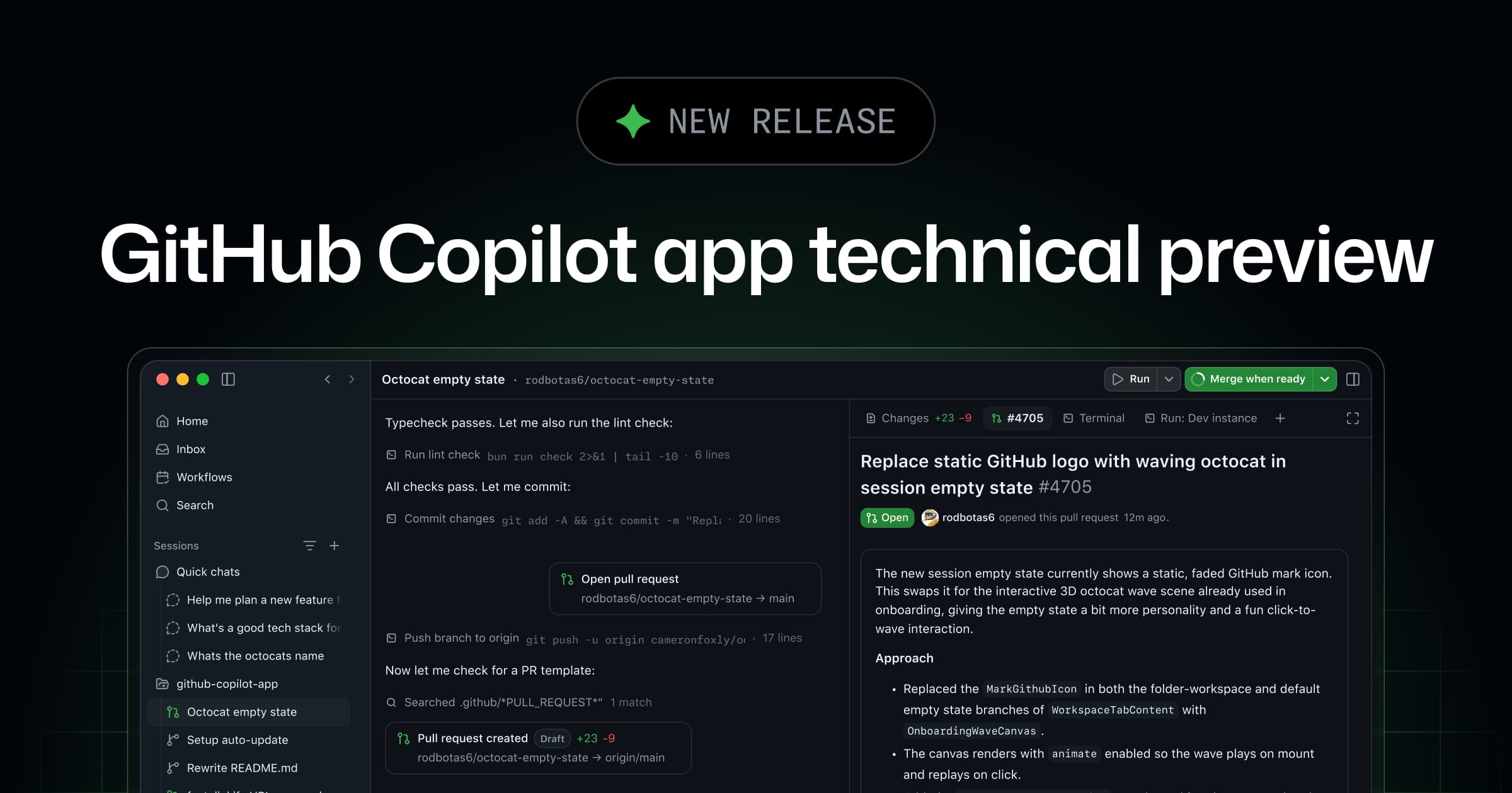 GitHub Copilot app is now available in technical preview - The GitHub Blog