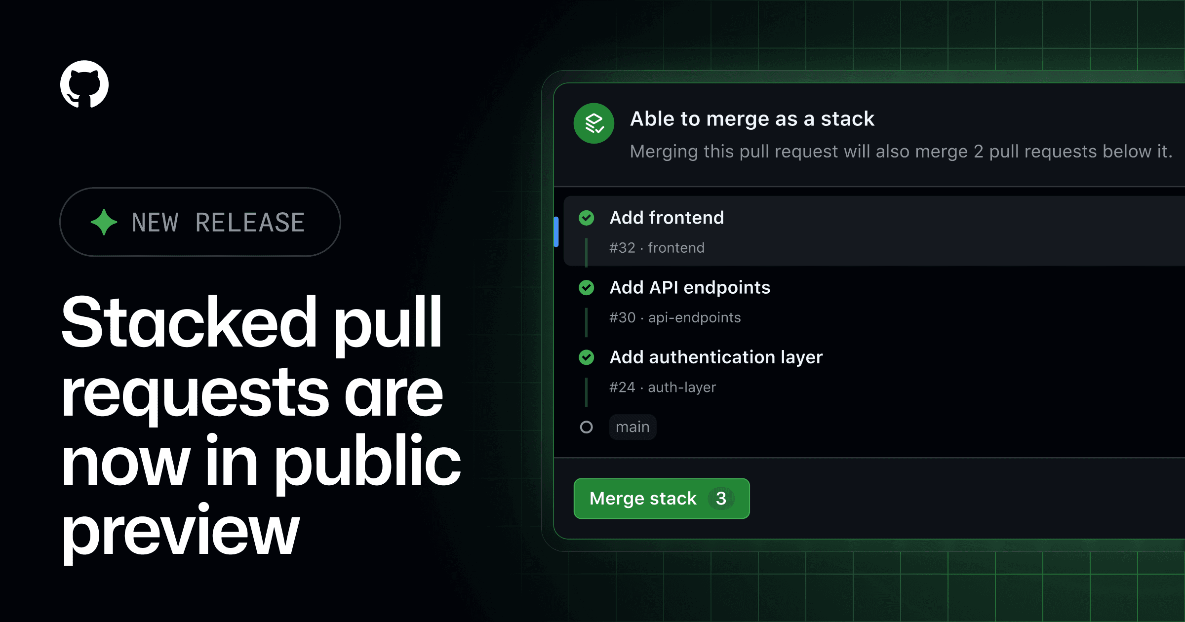 GitHubがスタックPR機能のパブリックプレビューを開始