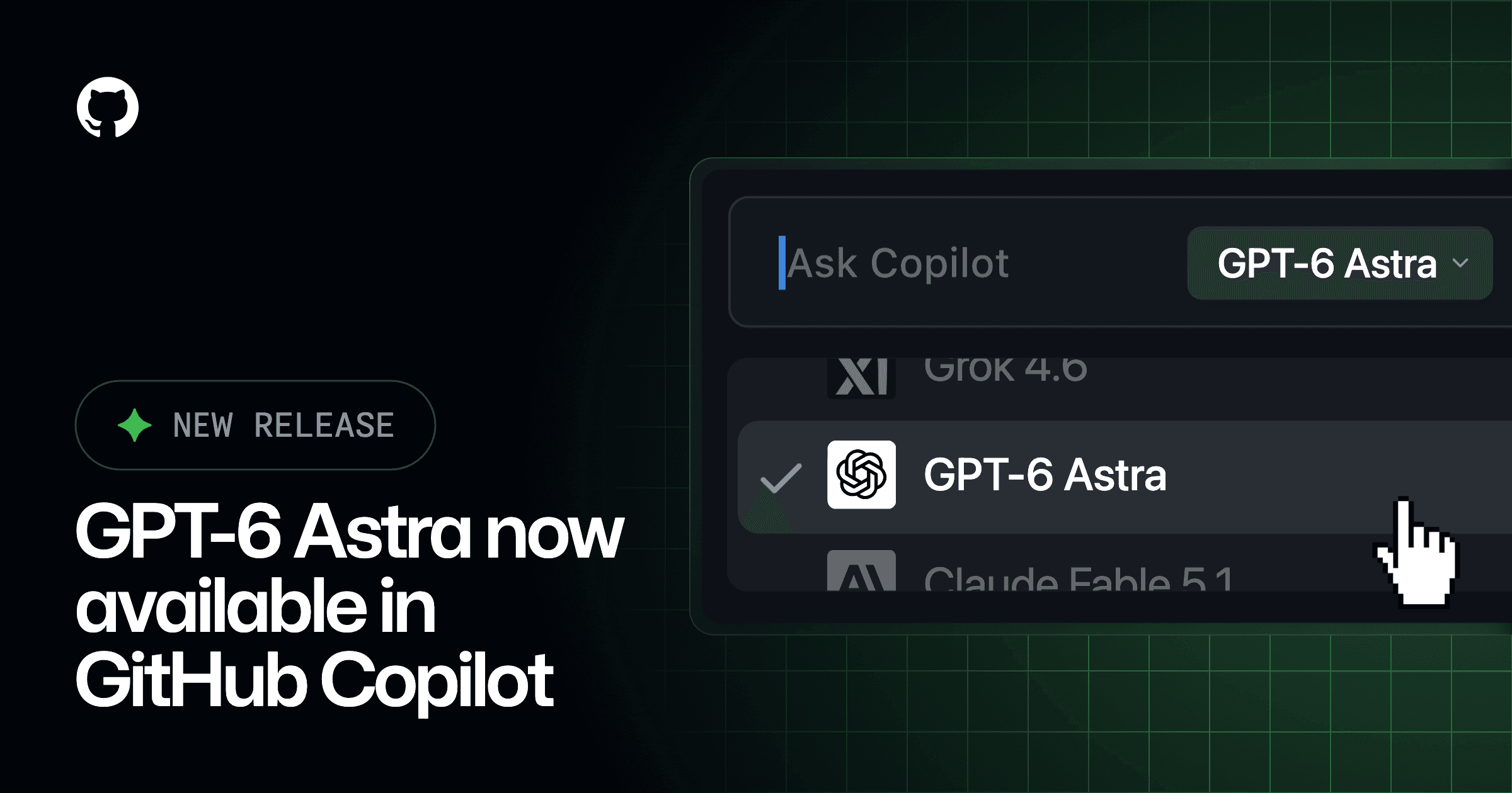 GPT-6 Astra is generally available in GitHub Copilot