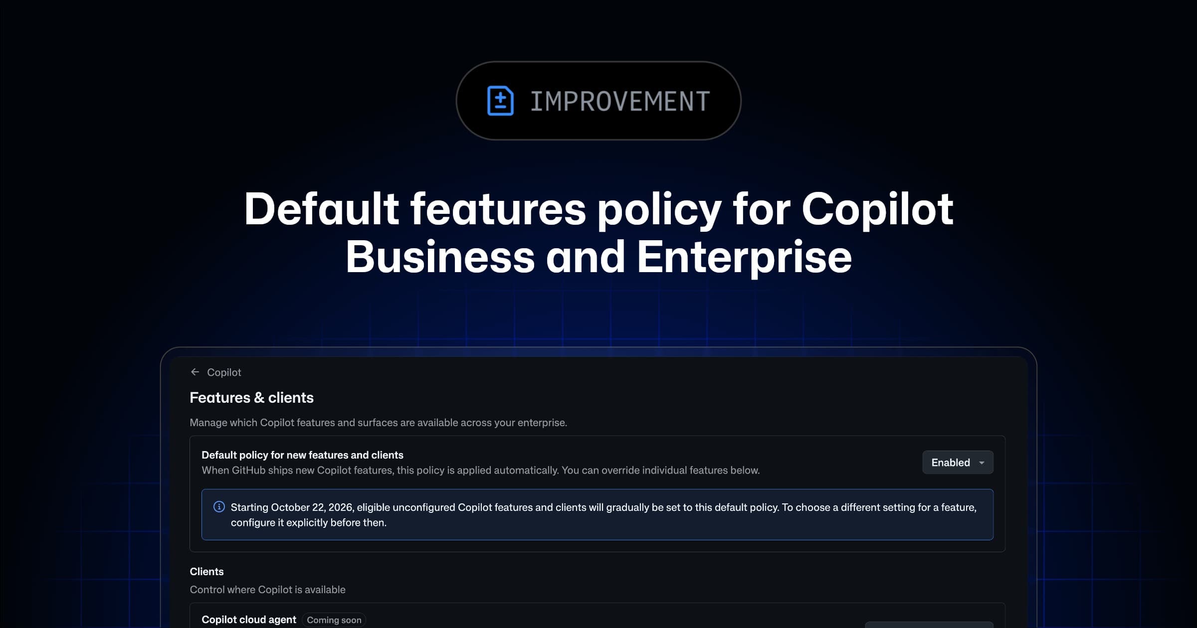 Default Enablement of Copilot Features for Copilot Business and Enterprise