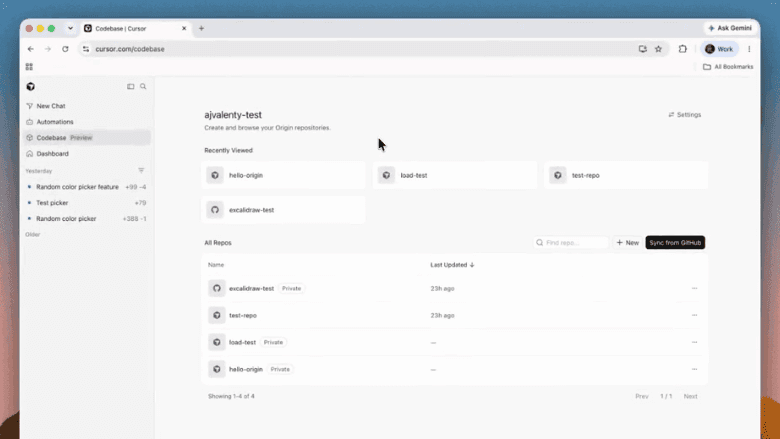 AIエディタ「Cursor」がGitHub競合のコードホスティング機能「Origin」を発表、AIエージェントの自律実行に特化