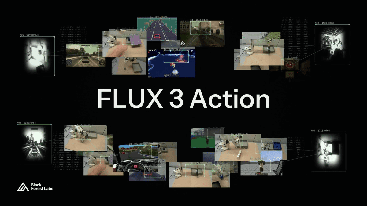 ロボットやゲーム向けの世界行動モデル「FLUX 3 Action」をBlack Forest Labsが公開