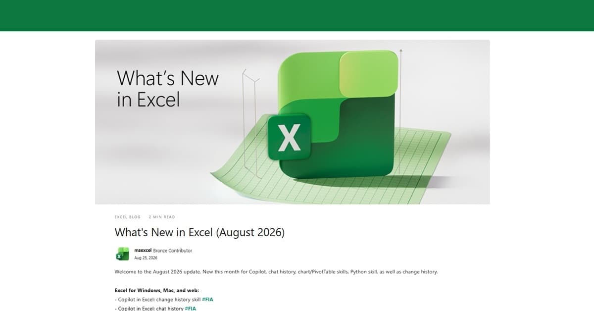 ExcelのCopilotに新機能 「元に戻す」「グラフ調整」「Python分析」などを強化