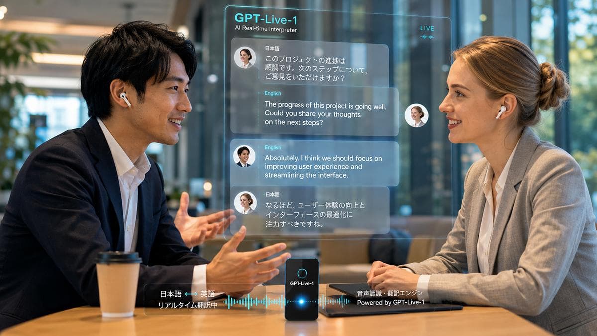 OpenAI、聞きながら話せる音声AI「GPT-Live-1」を公開 同時通訳にも対応