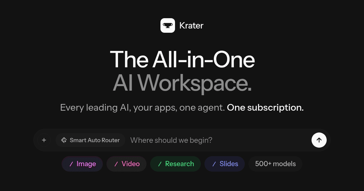 Your AI SuperApp - Krater