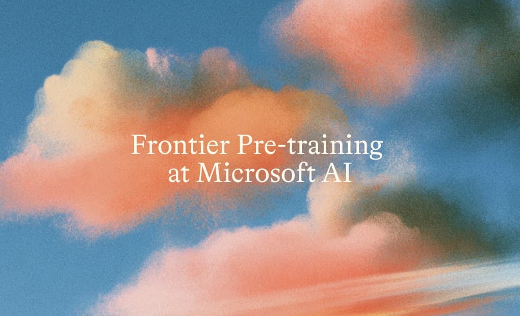 Frontier Pre-training at Microsoft AI