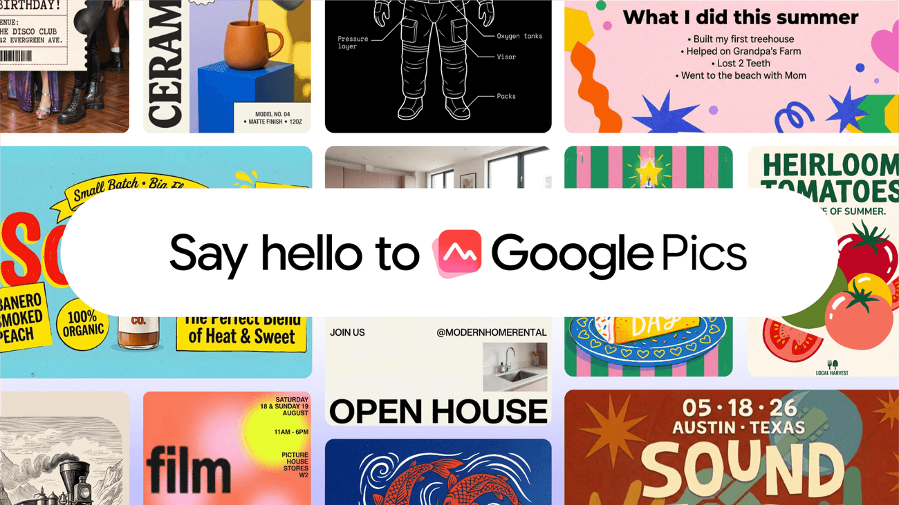 Try Google Pics: Easy image creation and editing in Google Workspace