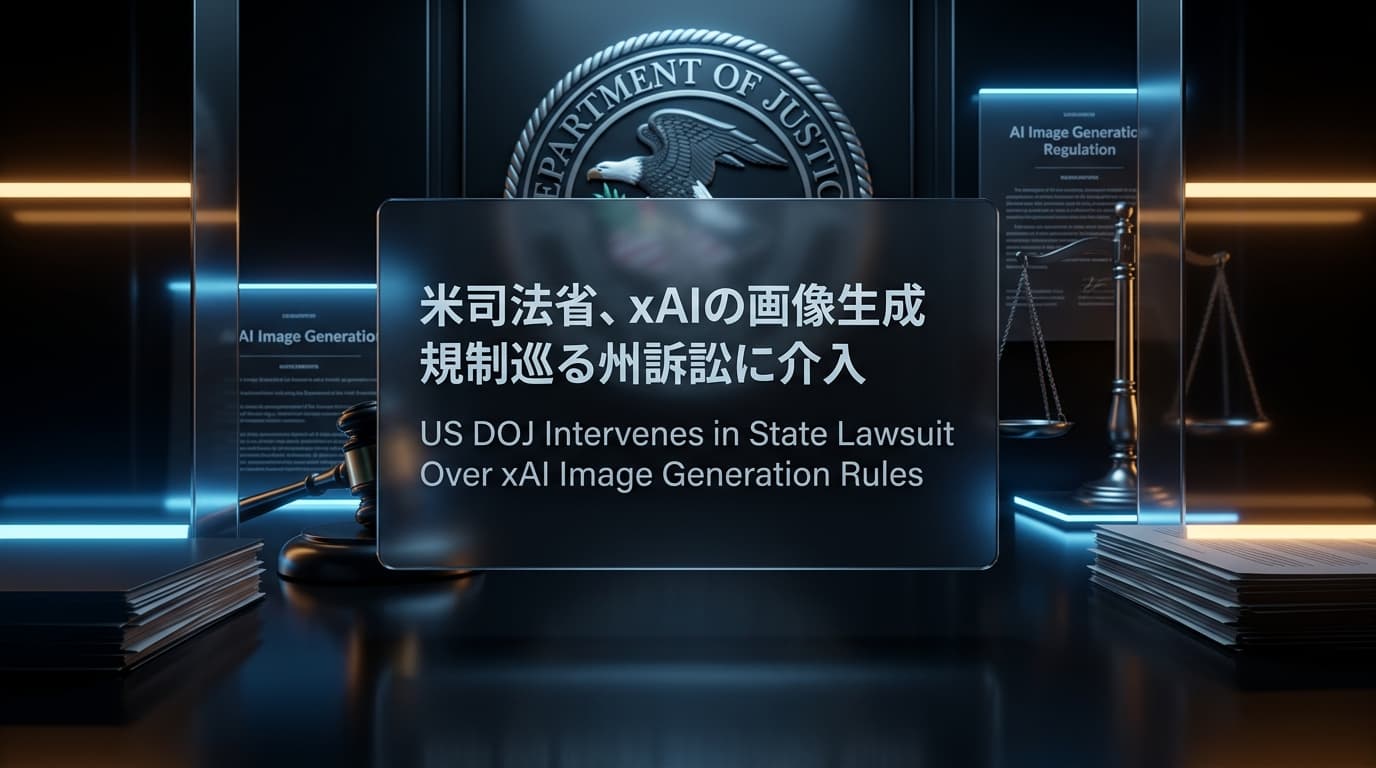 米司法省、xAIの画像生成規制巡る州訴訟に介入