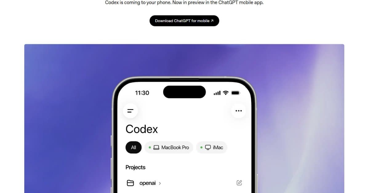 OpenAI、「Codex」をChatGPTモバイルアプリに統合──外出先からコーディング作業を管理 - ITmedia AI＋