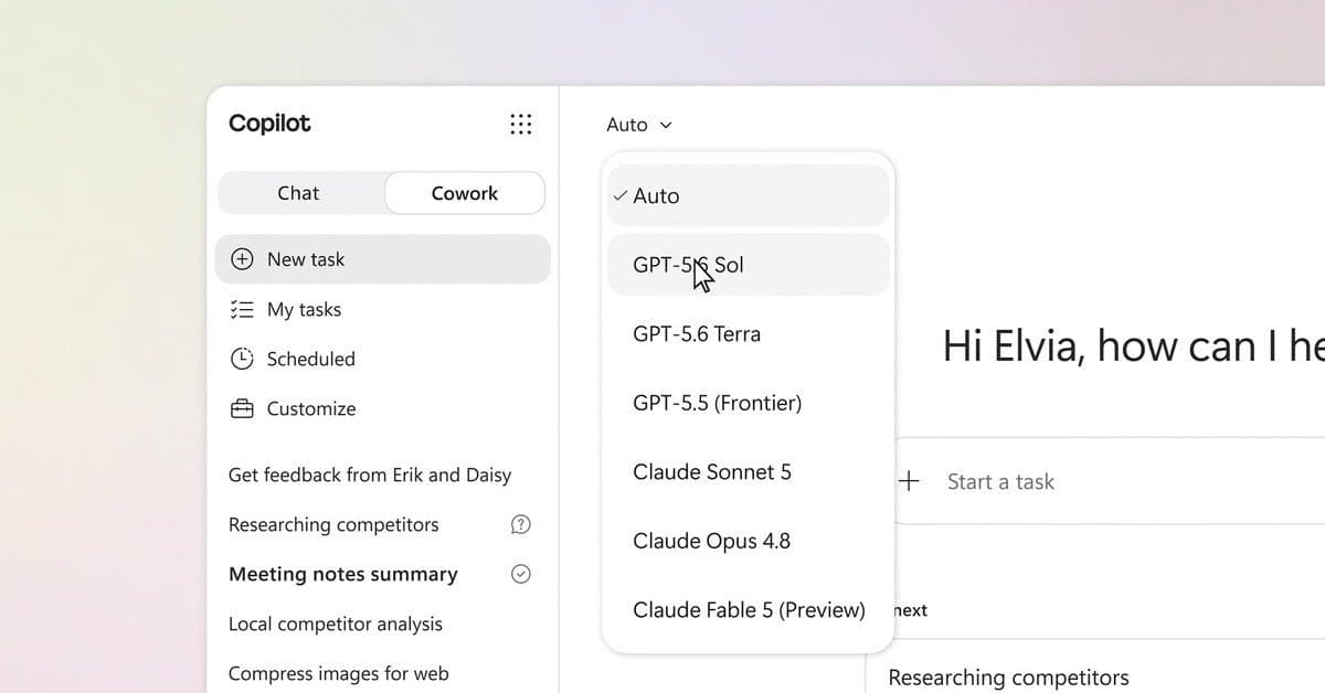 M365 CopilotにOpenAI最新モデル「GPT-5.6」追加 複雑な作業を「より効率的に処理」