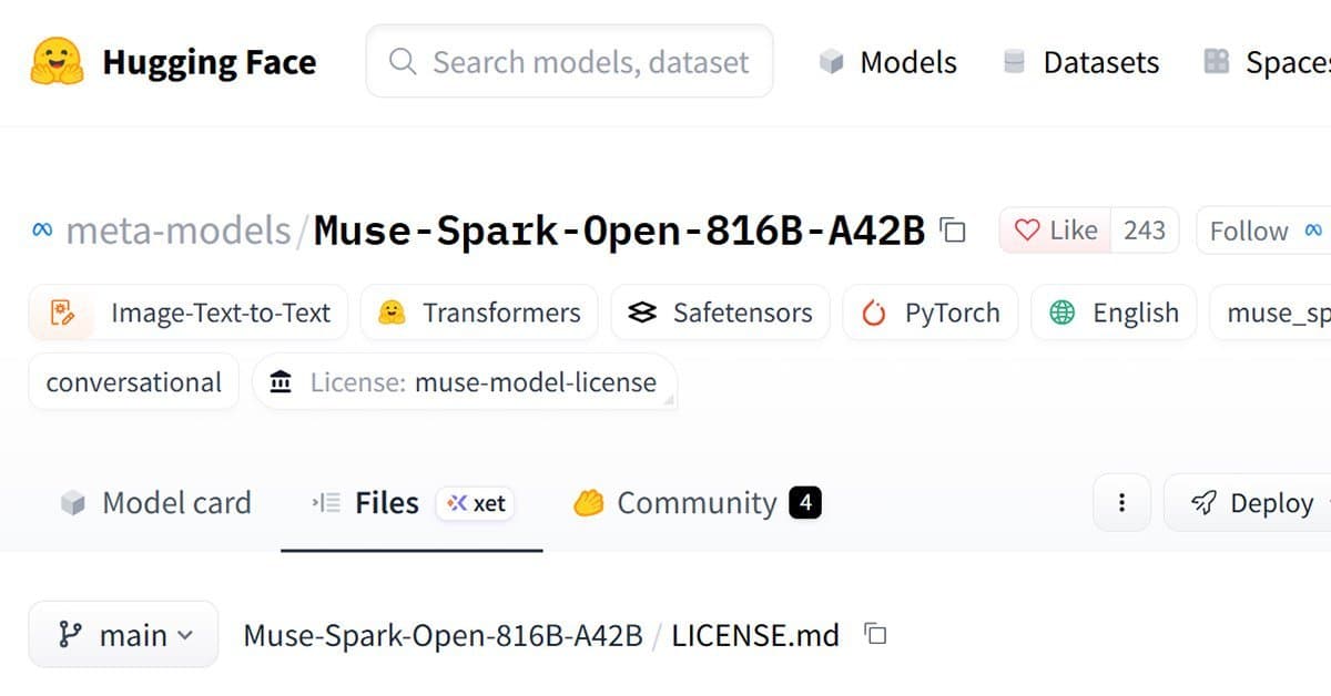 Meta、「米国製で最高性能」のオープンモデル「Muse Spark Open」発表 Apple Siliconに最適化、Mac Studio×2でローカル動作