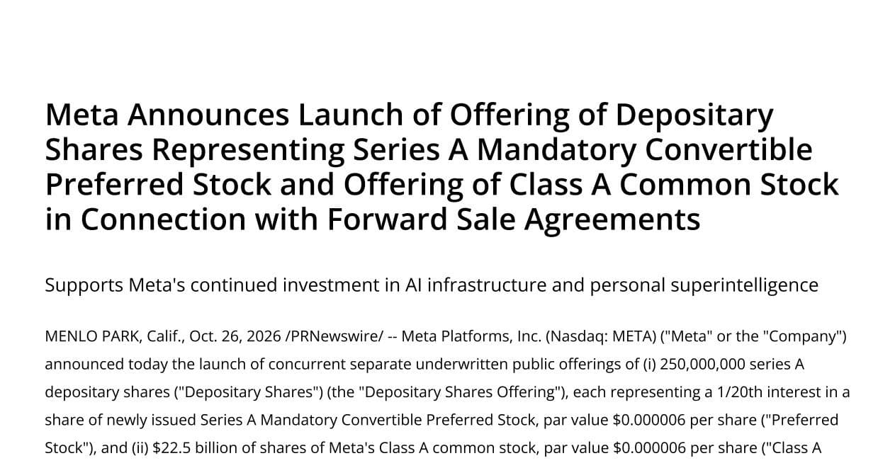 Meta、AI投資拡大に向け最大950億ドル規模の株式発行計画 NVIDIA、AMD、Broadcomも出資に関心