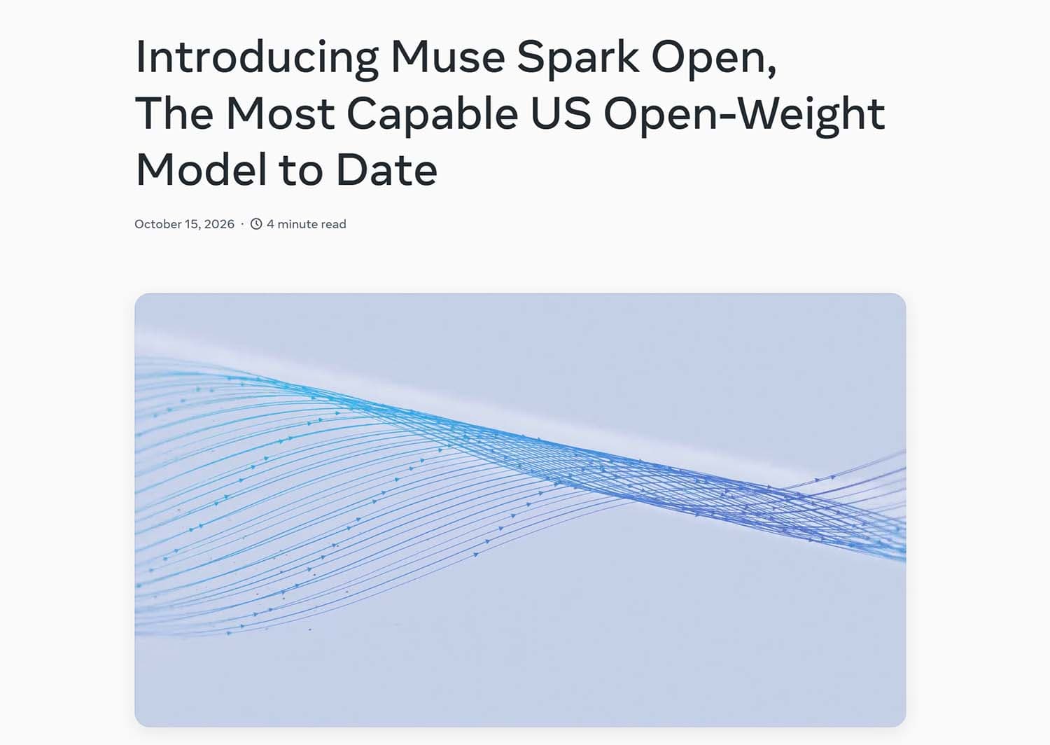Meta、最も高性能な米国製オープンモデル「Muse Spark Open」