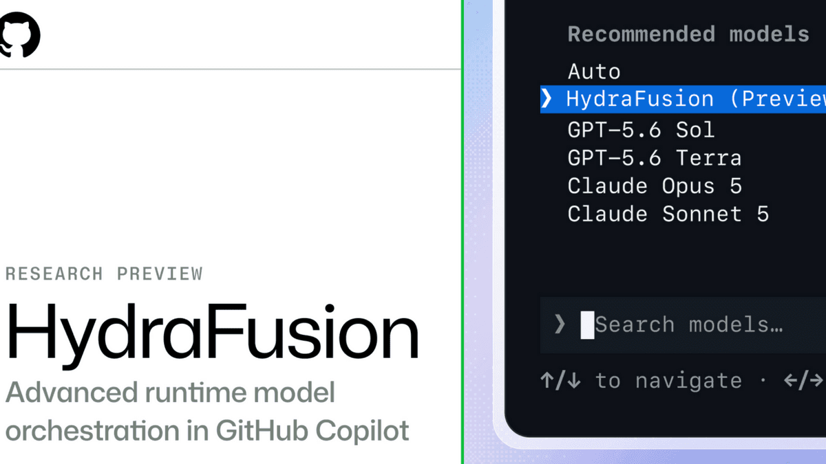 GitHub Copilotが複数AIモデルを自動で使い分ける「HydraFusion」を公開、TerminalBench 2.1でClaude Opus 5を上回る精度を記録
