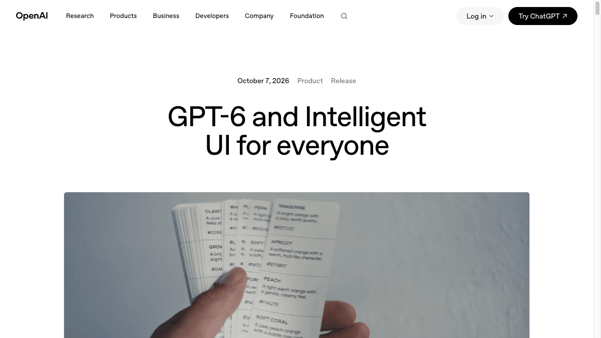 ChatGPTのGPT-6「Intelligent UI」とは──画面に出ない理由・プラン別の違い・事務での使い方